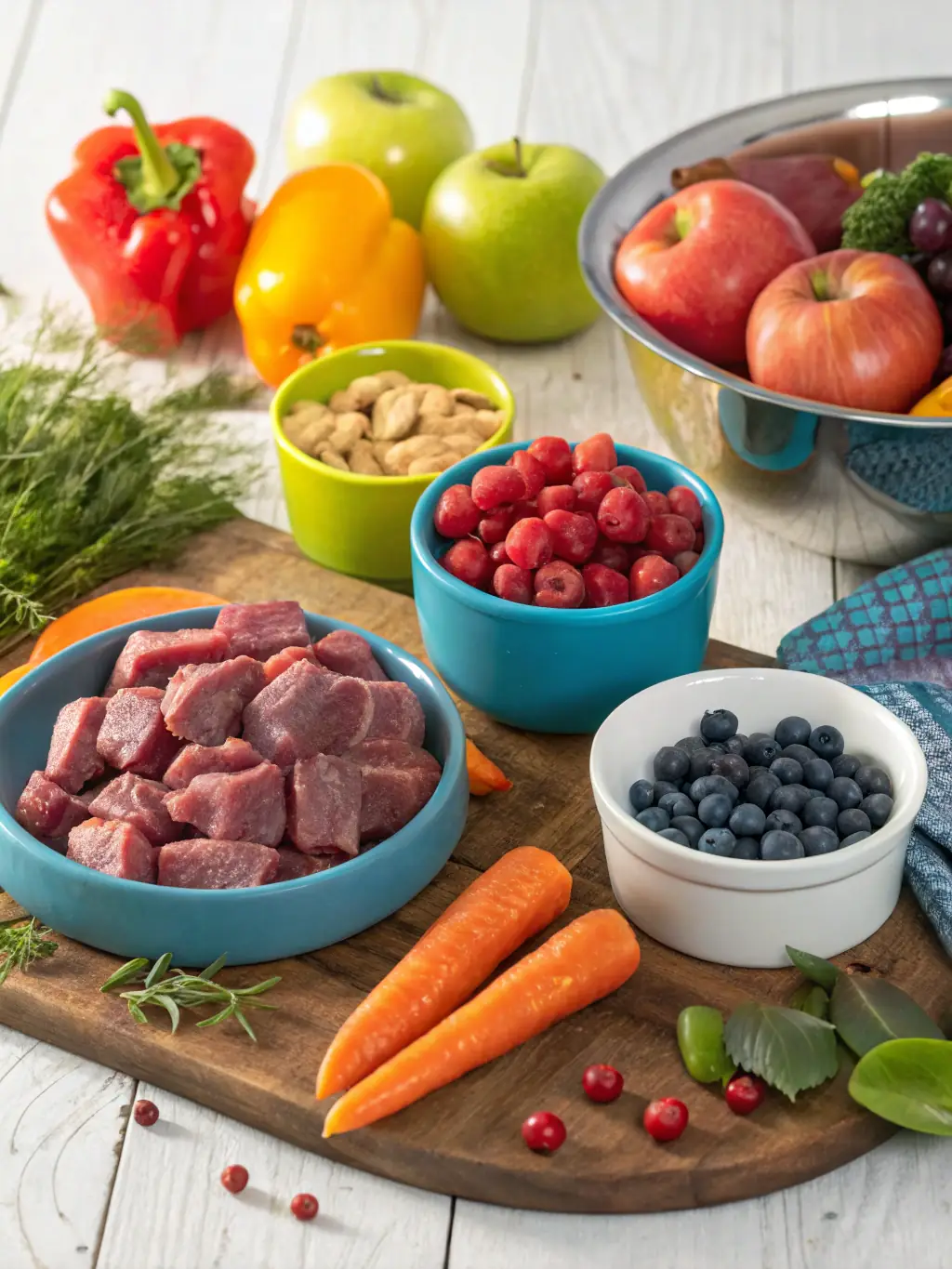 A vibrant image of a chicken-flavored dog bone, showcasing its appealing color and shape, set against a backdrop of fresh chicken ingredients.
